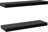 Floating wall shelves 2 pcs black 60 × 20 × 3,8 cm - Shelf