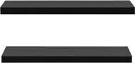 Floating wall shelves 2 pcs black 100 × 20 × 3,8 cm - Shelf