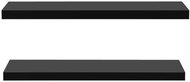 Floating wall shelves 2 pcs black 120 × 20 × 3,8 cm - Shelf