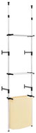 Telescopic shelving system with laundry bag aluminium - Shelf