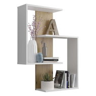 FMD Reversible wall shelf white artisan oak - Shelf