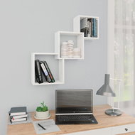 Wall shelf cube white 84,5 × 15 × 27 cm chipboard - Shelf