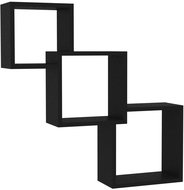 Wall shelf cube black 84,5 × 15 × 27 cm chipboard - Shelf