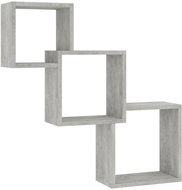 Wall shelf cubes concrete grey 84,5x15x27 cm chipboard - Shelf