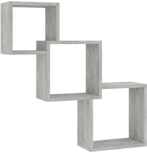 Wall shelf cubes concrete grey 84,5x15x27 cm chipboard - Shelf - Main image