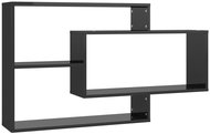 Wall shelves black high gloss 104 × 20 × 60 cm chipboard - Shelf