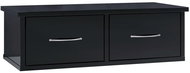 Wall shelf with drawers black with gloss 60 × 26 × 18,5 cm - Shelf