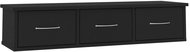 Wall shelf with drawers black 88x26x18,5 cm chipboard - Shelf