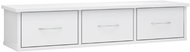 Wall shelf with drawers white with gloss 88 × 26 × 18,5 cm - Shelf