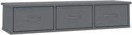 Wall shelf with drawers grey with gloss 88 × 26 × 18,5 cm - Shelf