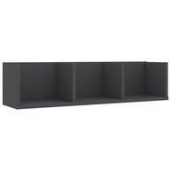 Wall shelf for CD grey 75 × 18 × 18 cm chipboard - Shelf