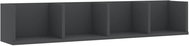 Wall mounted CD shelf grey 100 × 18 × 18 cm chipboard - Shelf