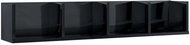 Wall shelf for CD black high gloss 100x18x18cm chipboard - Shelf