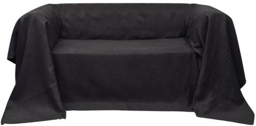 Microsuede cover for sofa anthracite 140 × 210 cm - Cover - Main image