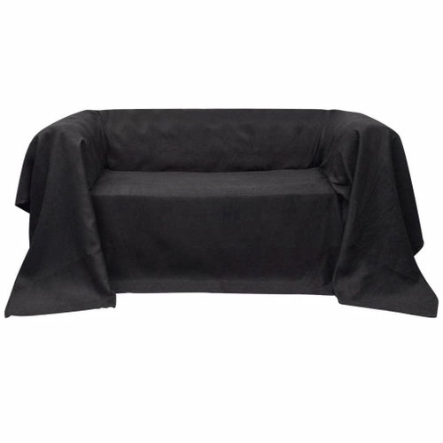 Microsuede cover for sofa anthracite 210 × 280 cm - Cover - Main image