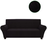 Stretch sofa cover, black polyester jersey - Cover