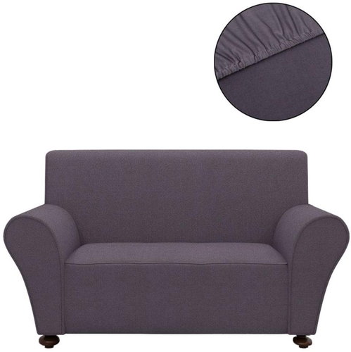 Stretch sofa cover, anthracite polyester jersey - Cover - Main image