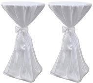 Table covers white, 60 cm, with ribbon, 2 pcs - Cover