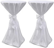 Table covers white, 80 cm, with ribbon, 2 pcs - Cover