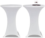 SHUMEE Potah na koktejlový stůl, průměr 60 cm, bílé  - 2ks v balení - Potah