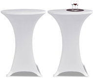 Cocktail table covers O 70 cm, white stretch, 2 pcs - Cover