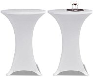 Cocktail table covers O 80 cm, white stretch, 2 pcs - Huzat