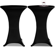 Cocktail table covers O 80 cm, black stretch, 2 pcs - Cover