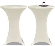 Cocktail table covers O 60 cm, cream stretch, 2 pcs - Cover