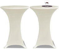 Cocktail table covers O 80 cm, cream stretch, 2 pcs - Cover