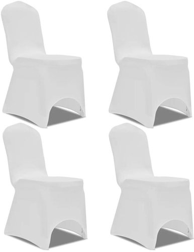 Stretch chair covers 4 pcs white - Chair Cover - Main image