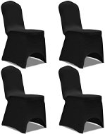 SHUMEE Potahy na židle, černé - 4 ks v balení - Potah na židle