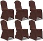 Stretch chair covers 6 pcs brown - Chair Cover