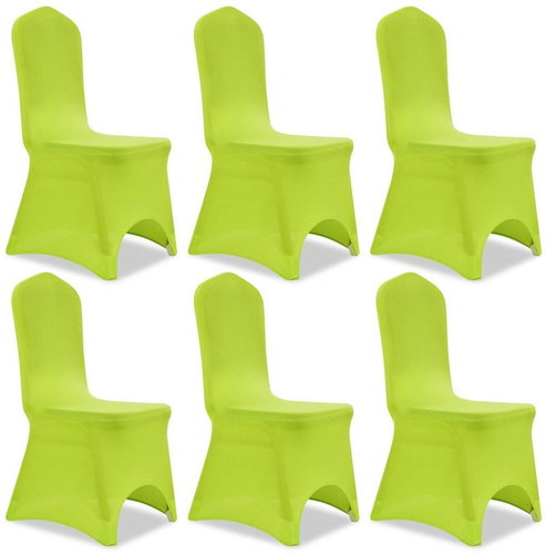 Stretch chair covers 6 pcs green - Chair Cover - Main image