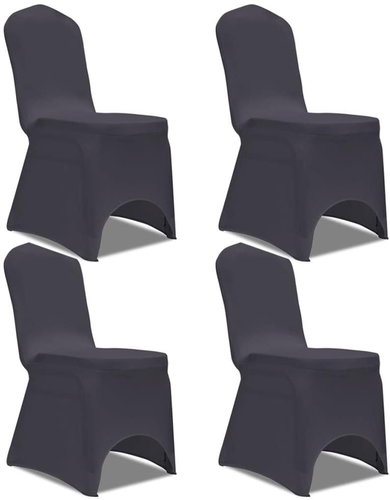 Stretch chair covers 4 pcs anthracite - Chair Cover - Main image