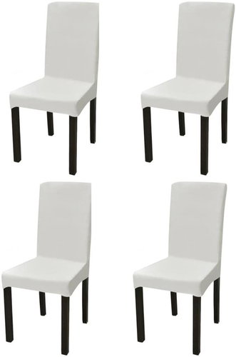 Smooth stretch chair covers 4 pcs cream - Chair Cover - Main image