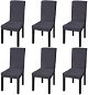 Smooth stretch chair covers 6 pcs anthracite - Chair Cover