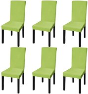 Hladké strečové poťahy na stoličky 6 ks zelené - Poťah na stoličky
