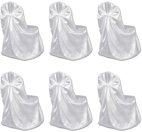 6 white chair covers for weddings \ banquets - Chair Cover - Main image
