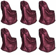 6 pcs of burgundy chair covers for weddings \ banquets - Chair Cover