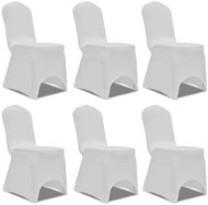 Poťahy na stoličky strečové biele 6 ks - Poťah na stoličky