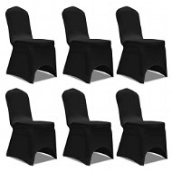 Chair covers stretch black 6 pcs - Chair Cover
