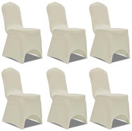 Stretch chair covers cream 6 pcs - Chair Cover