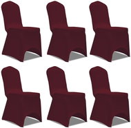 Chair covers stretch burgundy 6 pcs - Chair Cover