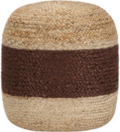 Handmade seating pouf brown 40 × 45 cm jute - Ottoman