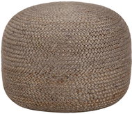 Handmade seating pouf light grey 45 × 30 cm jute - Ottoman