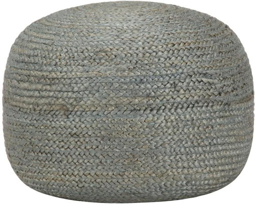 Handmade seating pouf olive green 45 × 30 cm jute - Ottoman - Main image
