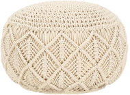 Handmade seating pouf macrame 45 × 30 cm cotton - Ottoman