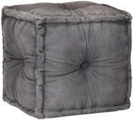 Seating pouf anthracite 40 × 40 × 40 cm cotton canvas - Ottoman