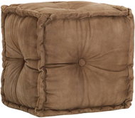 Seating pouf brown 40 × 40 × 40 cm cotton canvas - Ottoman