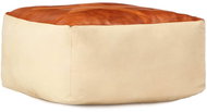 Sand pouf 60 × 60 × 30 cm cotton canvas and leather - Ottoman